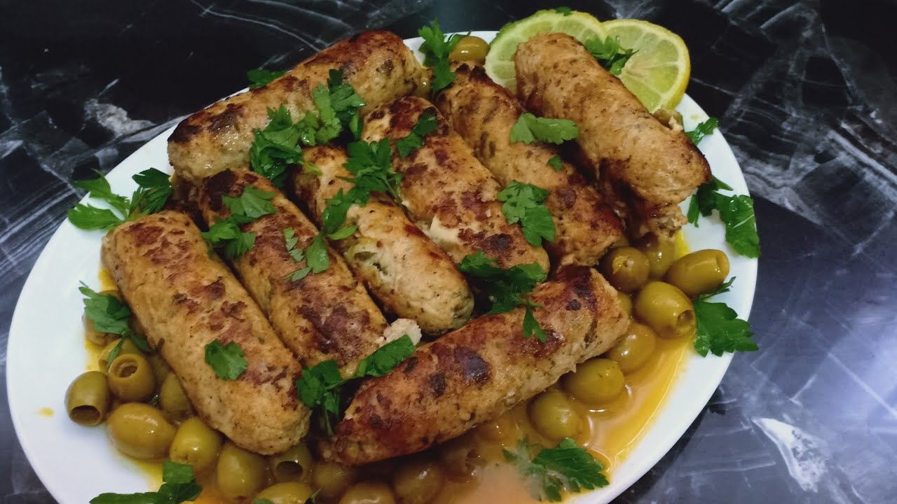 بنصف صدر دجاج حضرت طبق عائلي بنين 😋رولي الدجاج بالزيتون على طريقتي 👌