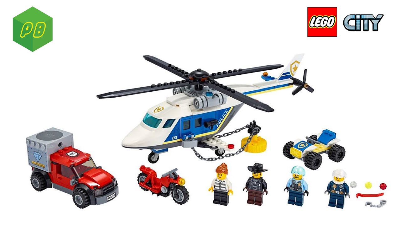 Lego City 60243 Police Helicopter Chase Speed Build
