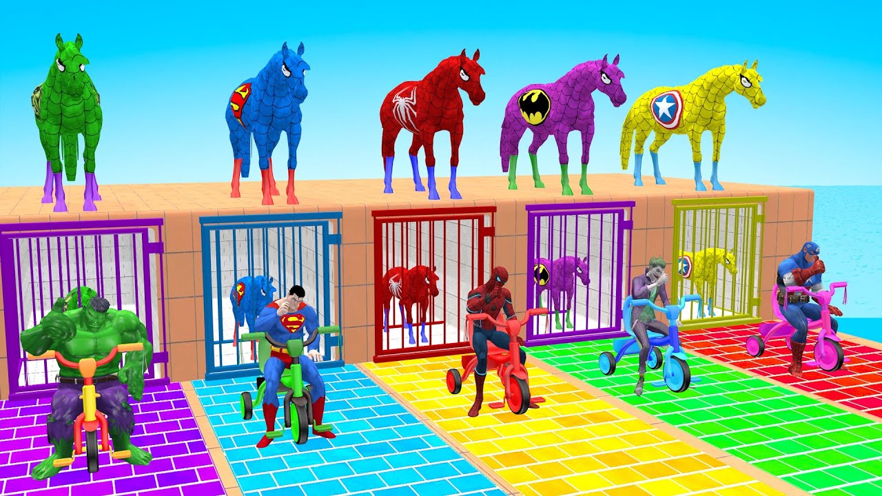 Long Slide Game With Cow Elephant Gorilla Hippopotamus Tiger 3d Animal Game Funny 3d Animals