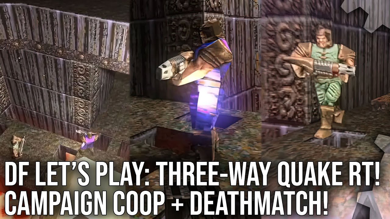 Quake RT Three-Way Let's Play - Campaign Coop/Deathmatch - RTX 3050 vs RTX 3080 vs RTX 4090!
