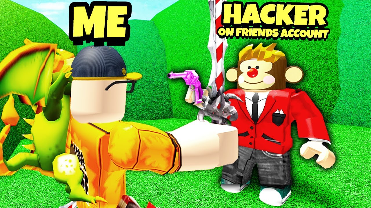 Playing HACKER for FRIENDS account back.. (Roblox Murder Mystery 2)