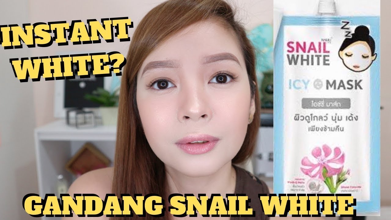 SLEEPING MASK & INSTANT WHITE FACE? SNAIL WHITE ICY MASK