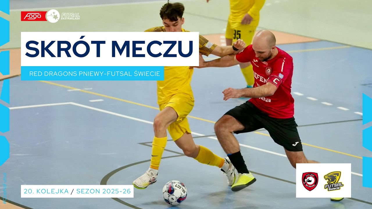 Red Dragons Pniewy - Futsal Świecie 7:4 SKRÓT 20. kolejka (2025/26)