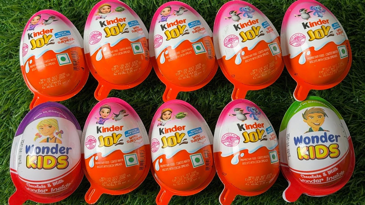 Lots Of Kinder Joy Chocolates - Unboxing Satisfying Video Asmr Surprise Egg Toys 