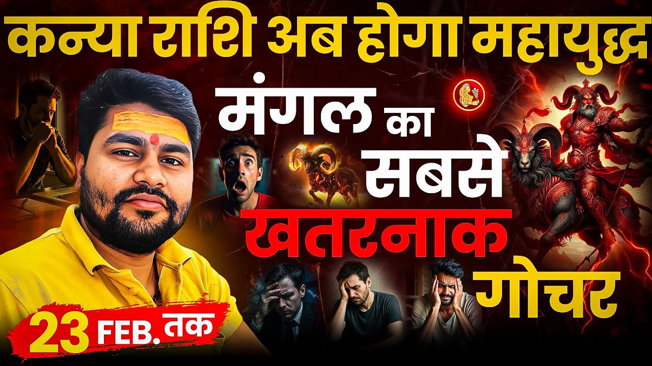 अब होगा महायुद्ध| कन्या राशि | Kanya/Virgo | मंगल करेंगे ताण्डव 23 फरवरी तक|Dr Raja Mishra