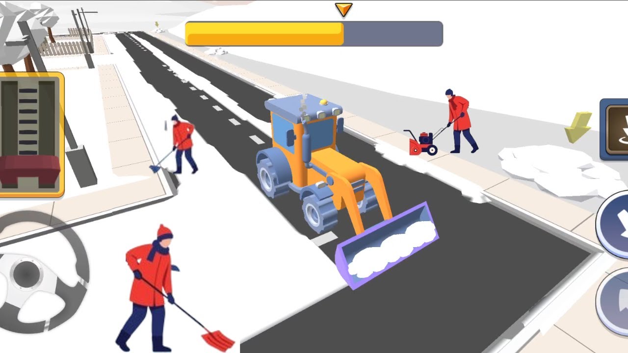 Let's clear the snow from the street. CityPatrol Gameplay. Android Games.