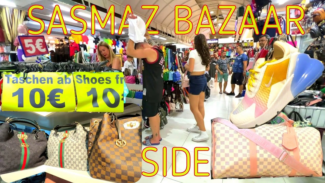 Side Evrenseki SASMAZ BAZAAR / Replica Designer Market in #Evrenseki #side #turkey #bazaar
