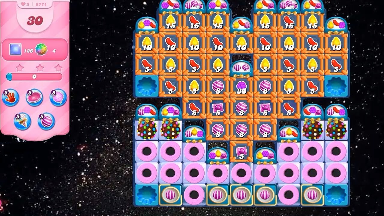 New version amazing coconut wheel Color BomBs combo | Candy crush saga special level 9771