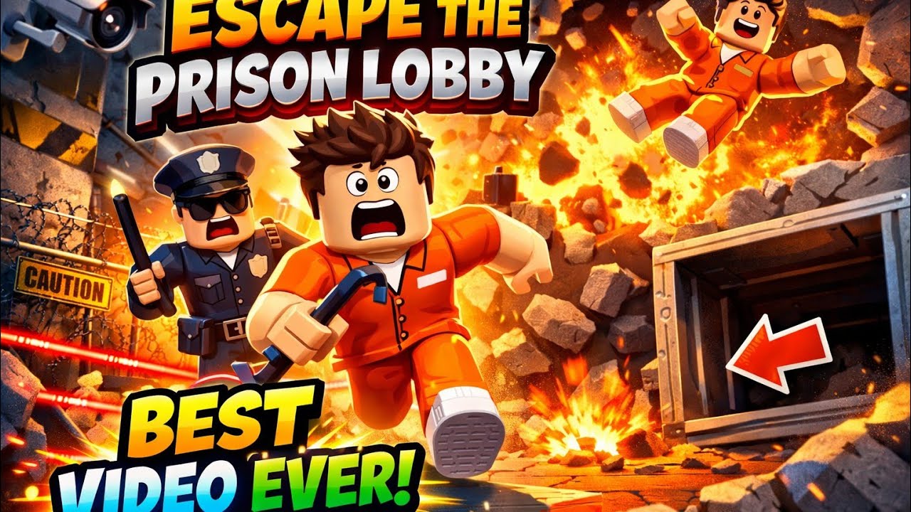 I tried to ESCAPE the Prison Lobby in Roblox… but the guard almost caught me! 😱 @navyaclutch #roblox