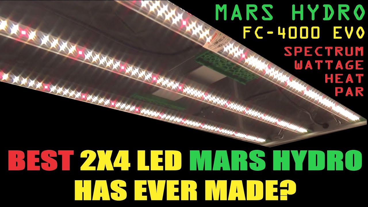 The Best 2x4 LED Mars Hydro Has Ever Made? FC-4000 EVO Unboxing, PAR, Spectrum, Wattage & Heat Test