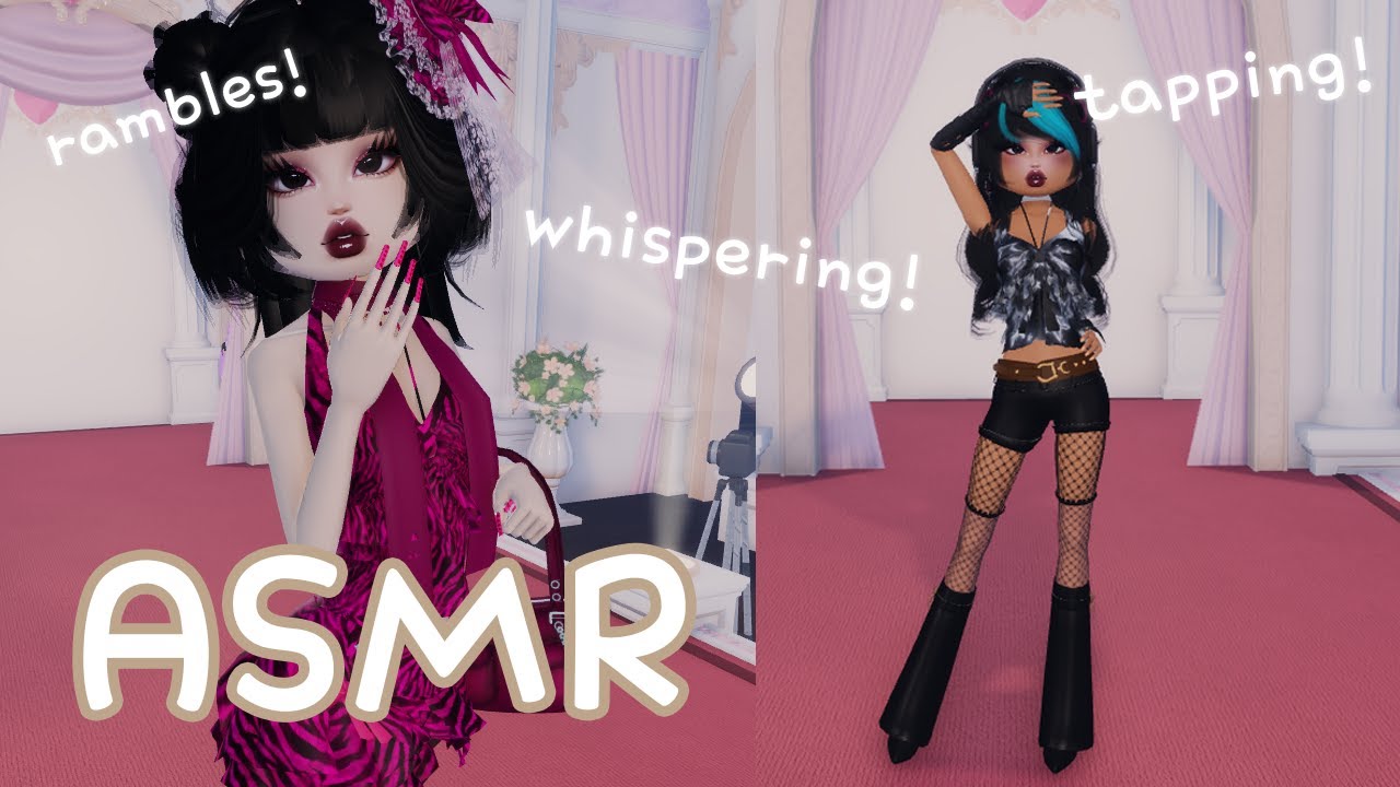 ASMR roblox dti 💄 tapping and dressing to impress (whispering, tapping)