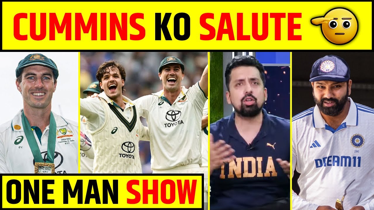 PAT CUMMINS ONE MAN ARMY: ROHIT SHARMA KO DIKHAYI ASLI CAPTAINCY, PAT CUMMINS KO SALUTE !