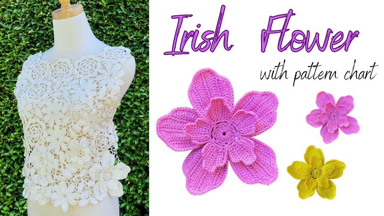 Crochet Irish Flower Oxalis l ไอริช ดอกอ๊อกซาลิส ไอรอน ครอส