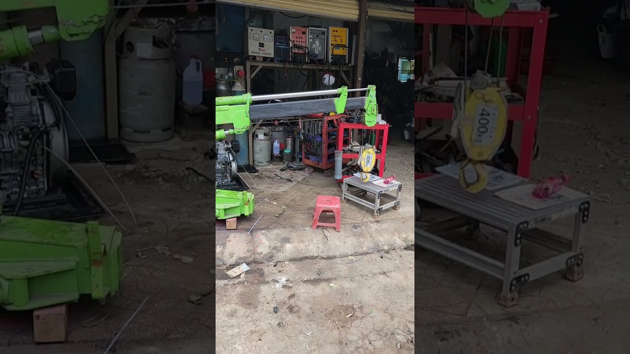 cẩu lệch mini unic 1 tấn 4 khúc