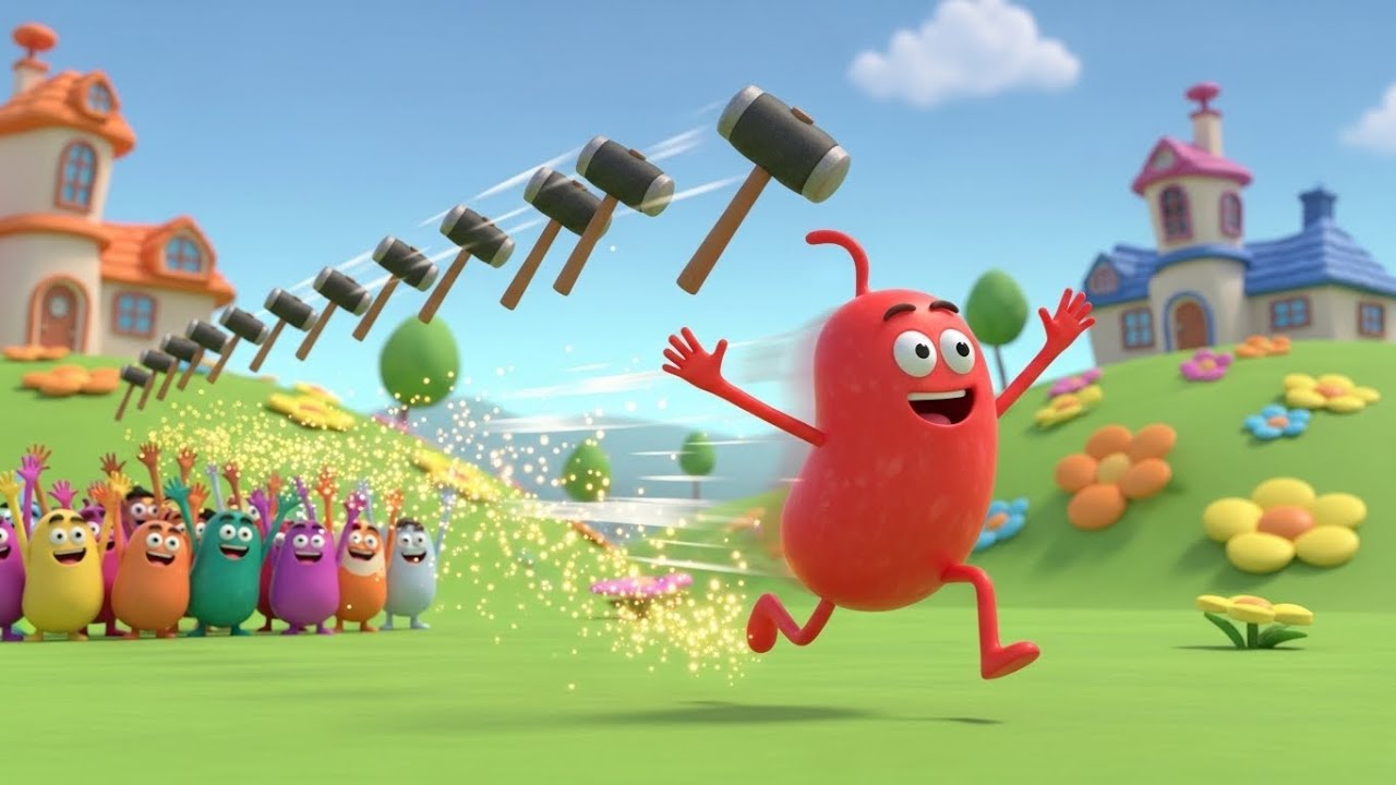 Fall Guys Wobbly Bean Quicou na Corrente de Obstáculos | Cantigas e Canções Infantis