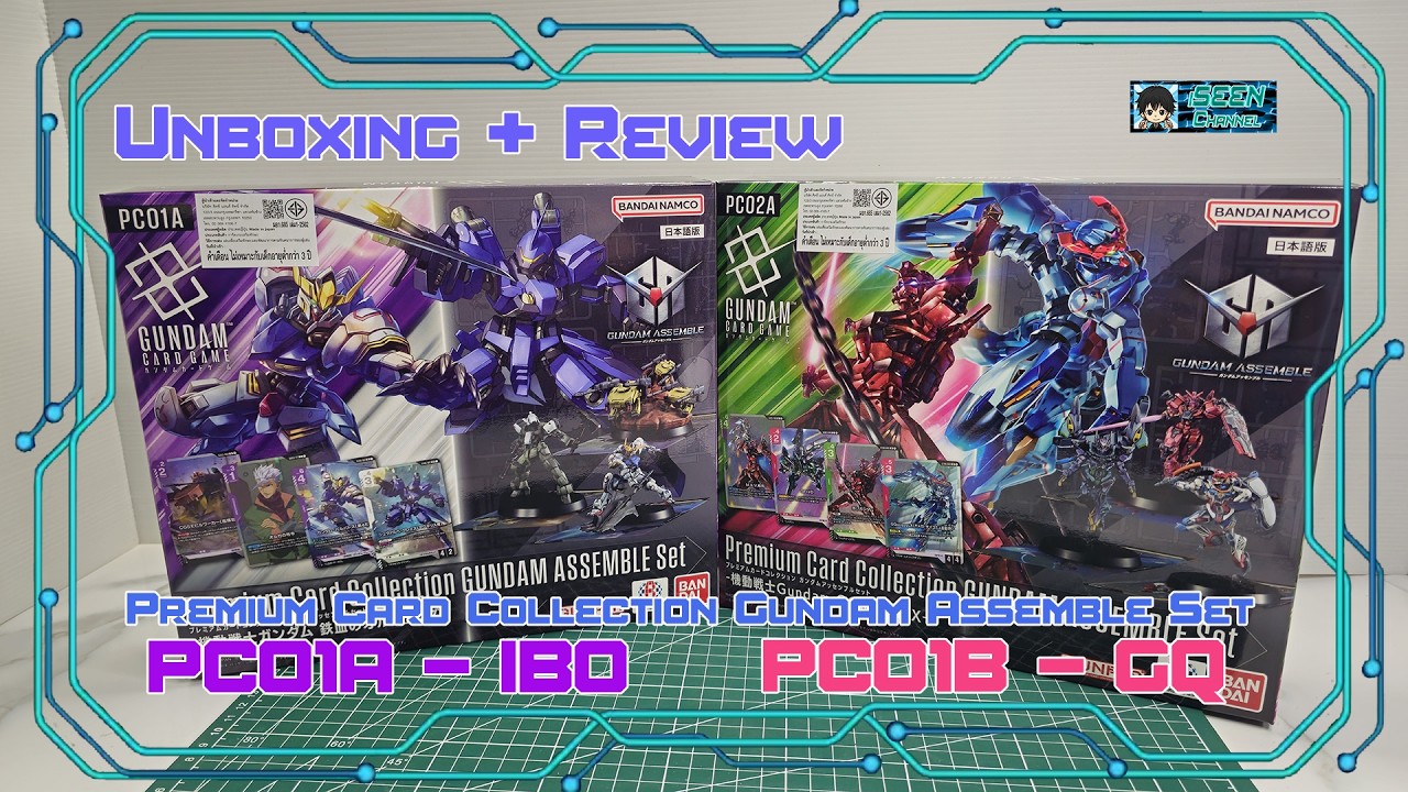 [Unboxing+Review] Premium card collection GUNDAM assemble set PC01A (IBO) & PC01B (GQ)