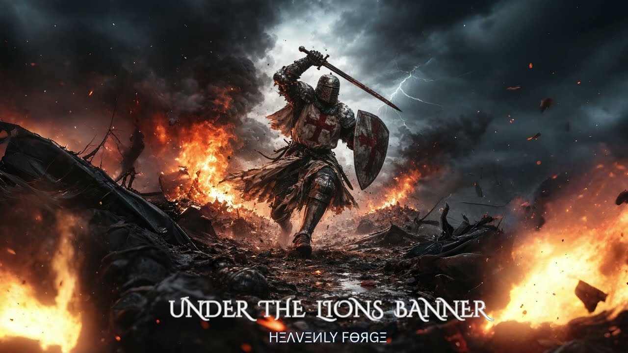 ⚔️ UNDER THE LION’S BANNER ⚔️  | Crusader Rock Anthem | Medieval Battle Worship | HEAVENLY FORGE