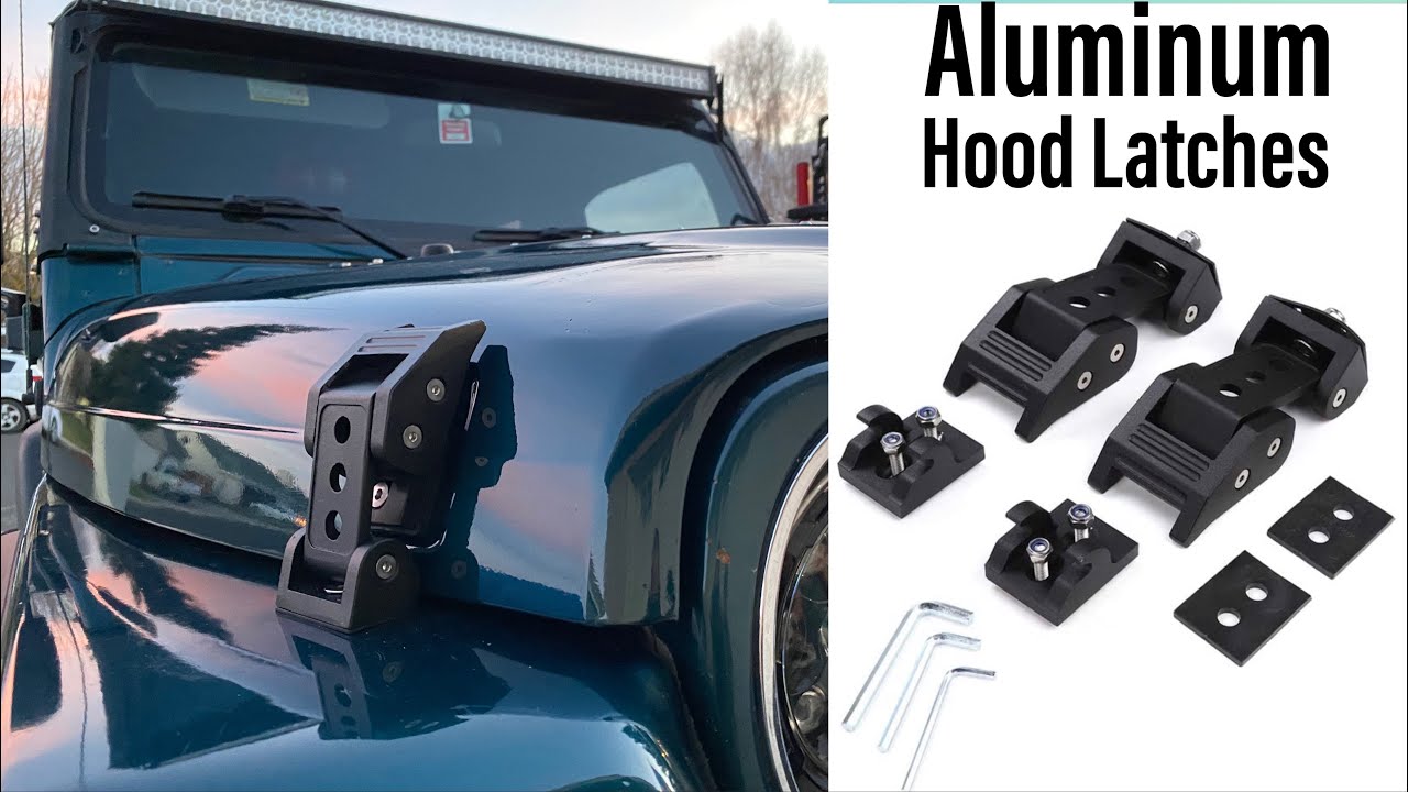 Jeep Wrangler Tj Lj- aluminum hood latch replacement 1997-2006