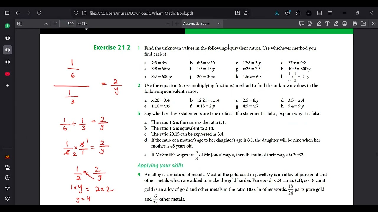 IGCSE Maths Chapter 21 Ex 21.2