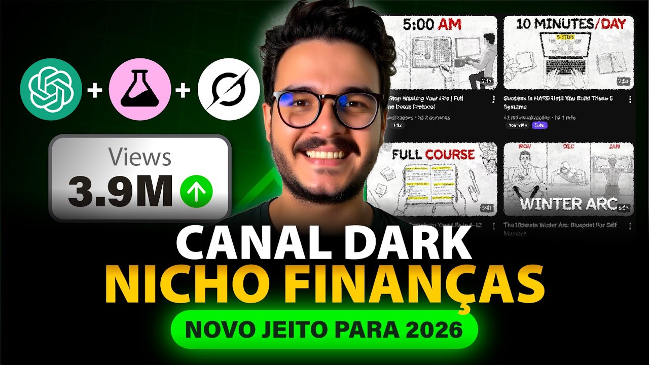 O Novo jeito de criar canal dark em 2026 e monetizar rápido (ganhar dinheiro na internet CANAL DARK