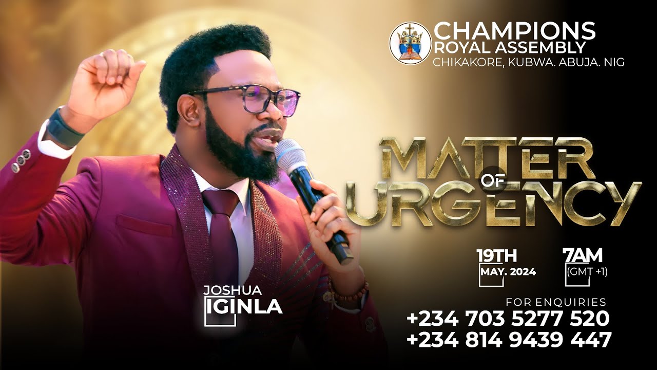 MATTER OF URGENCY LIVE SERVICE WITH JOSHUA IGINLA.