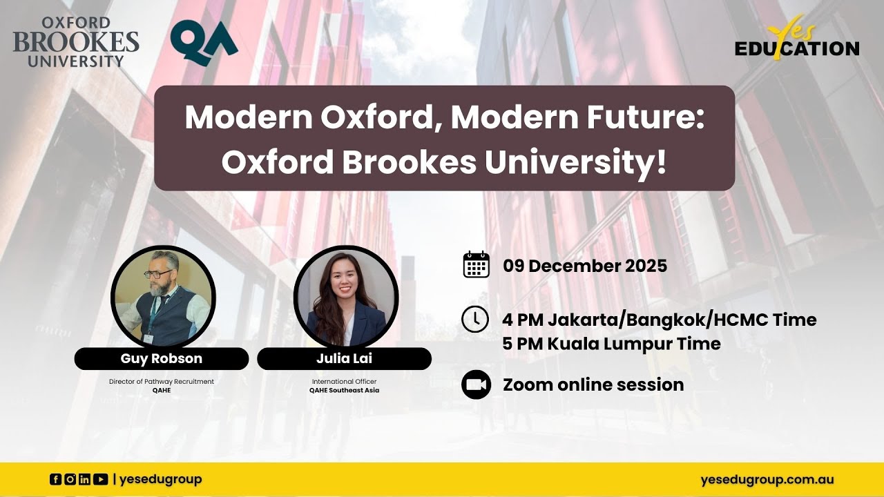 QA & Oxford Brookes University - Yes Education Agent Webinar Training