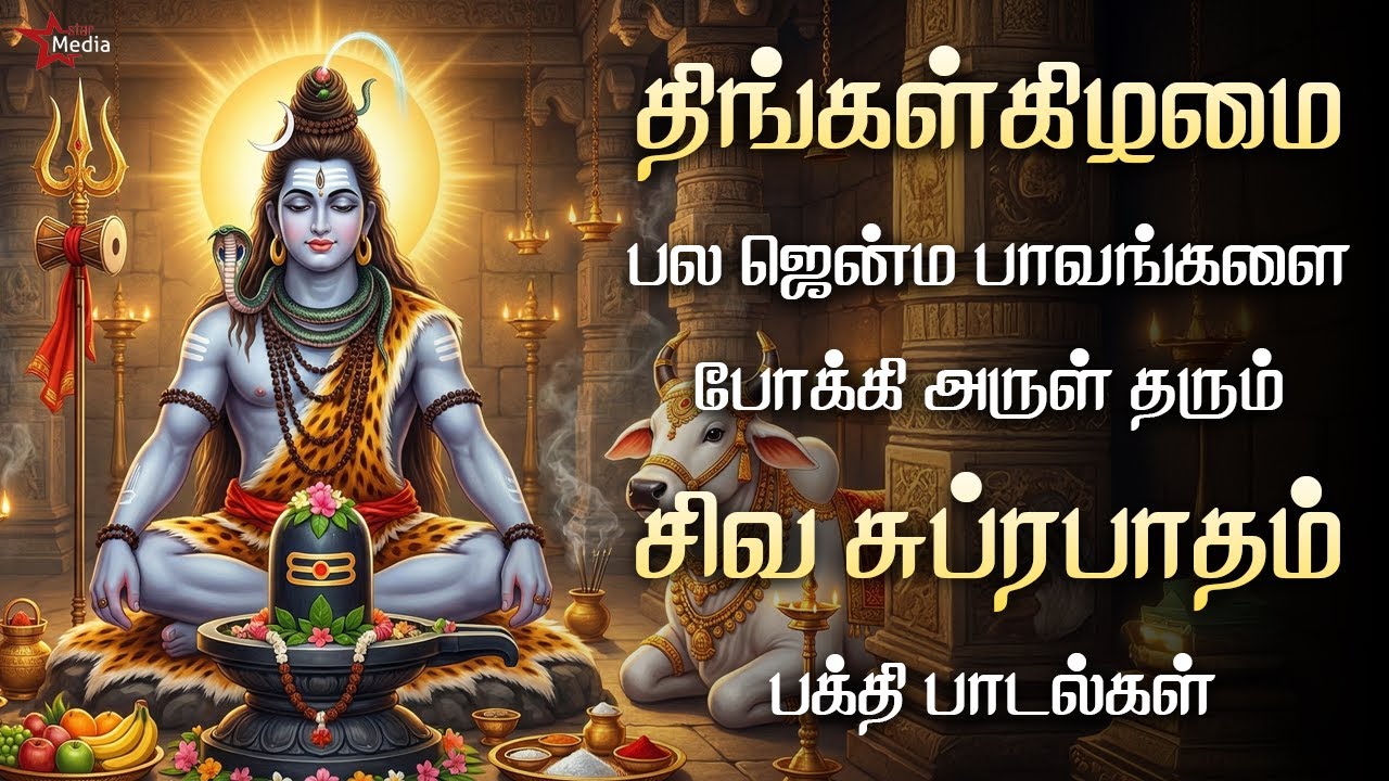 🌙 திங்கள் காலை சிவ தரிசனம் | சிவ சுப்ரபாதம் கேட்டு அருள் பெறுங்கள் | Star Media