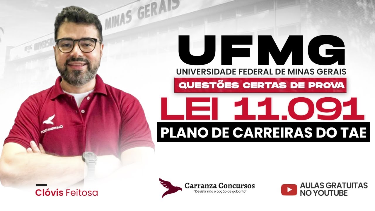 Concurso UFMG | Lei 11.091 para Concursos Públicos | Aula Completa