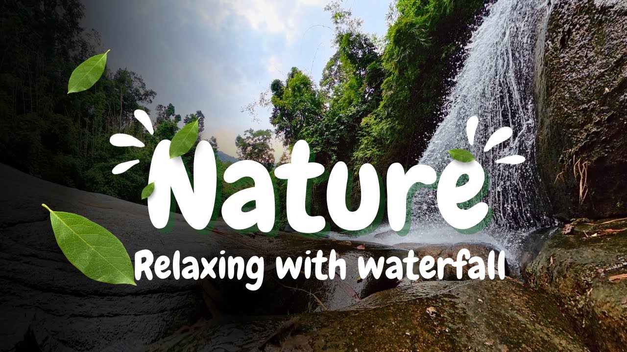 4K Waterfall ASMR - Deep Relaxation with Nature Sounds - Jungle Water Sounds for Sleep and Study