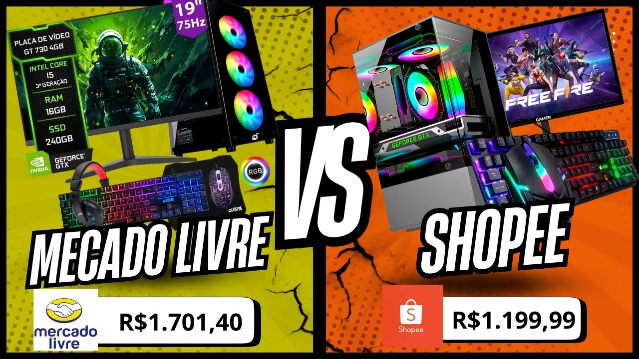 PC gamer da Shopee vs Mercado Livre - Qual Vale Mais a Pena em 2025?