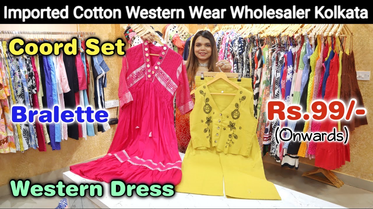 Imported Cotton Coord Set, Western Dress, Bralette, Top, Printed Shirt, Skirt Wholesaler in Kolkata