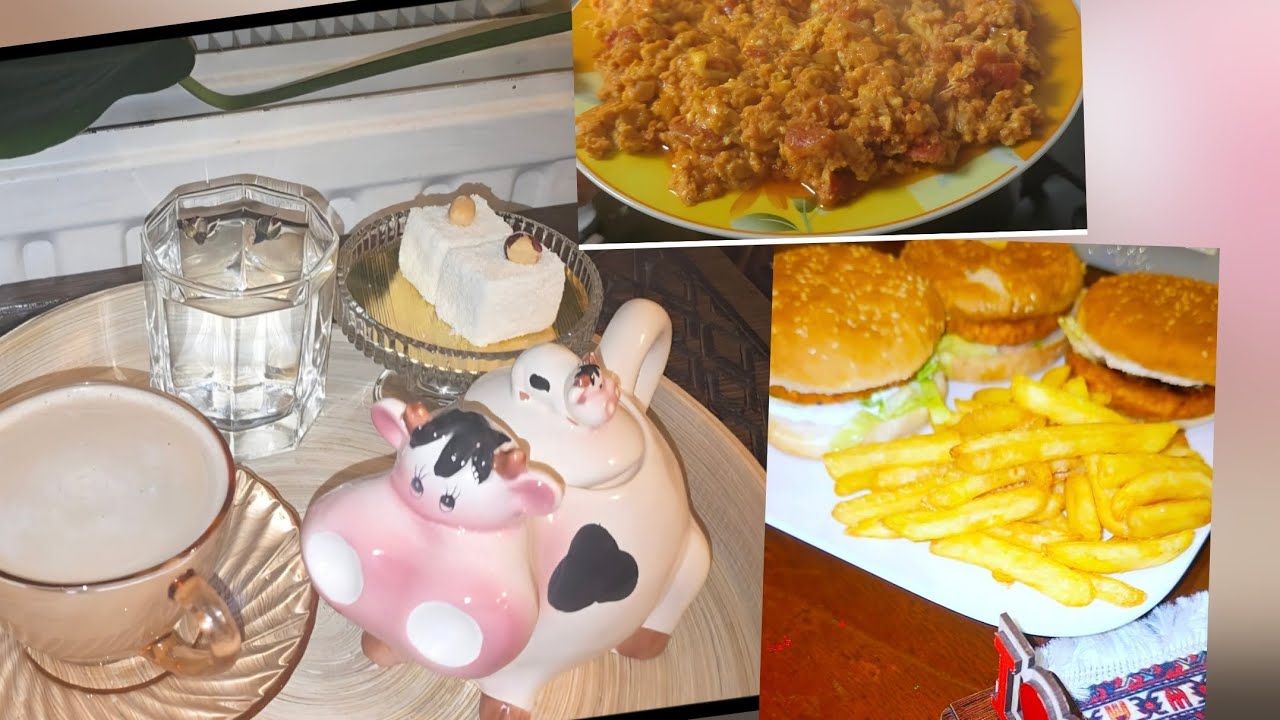 فطور جظ مظ 🍅🥚همبرغر دجاج سريعة ولذيذة 🍔🍔وجلسة هدوء ورواق ☕️🥰