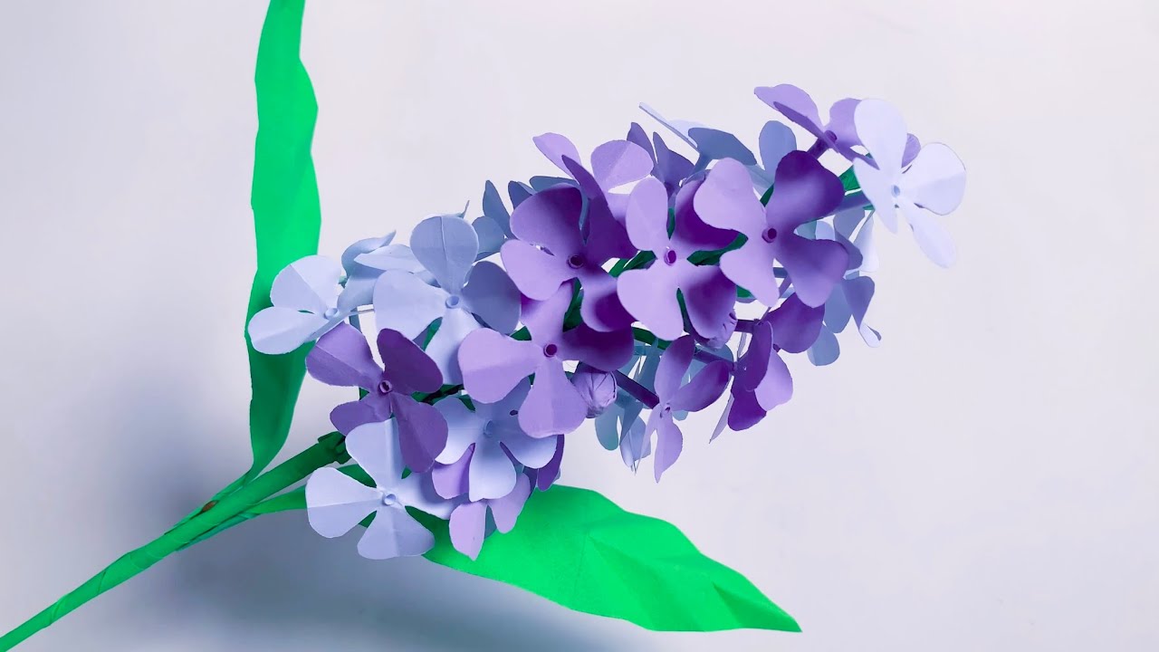 How To Make Beautiful Lilac Floeer| Paper Flower DIY
