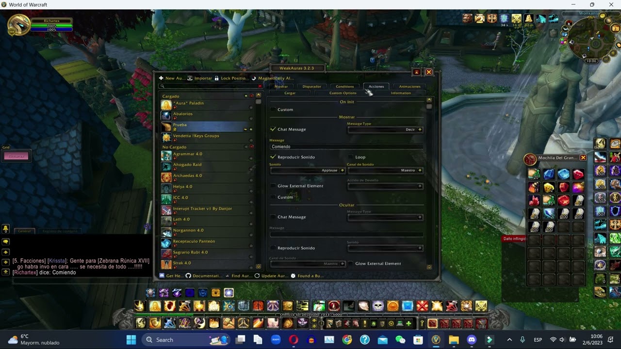 Como crear auras WeakAuras wow 3.3.5 a partir de una aura ya creada