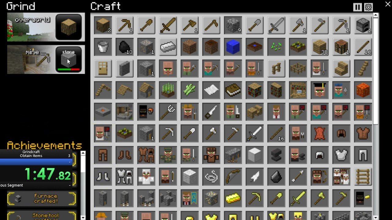 grindcraft speedrun