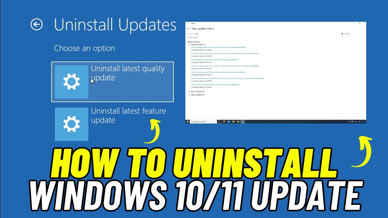 How to Uninstall Windows 10 Update