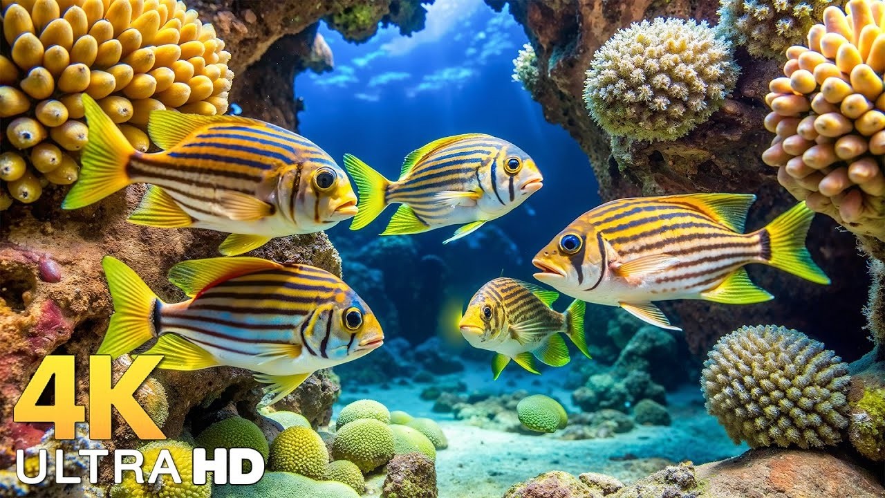 Underwater Wonders 4K - Amazing Fish, Coral Reefs & Sea Animals - Peaceful Aquarium Experience