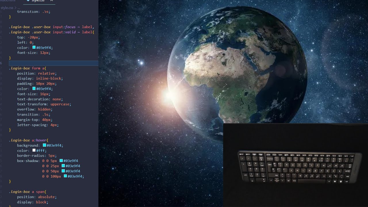 ASMR Programming - Rotating Earth - No Talking