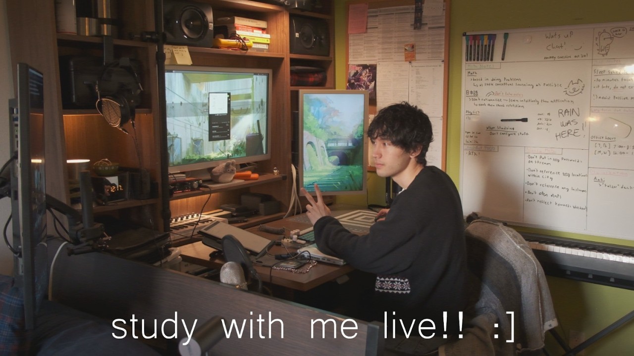 | study with me live! | pomodoro 60:10! |