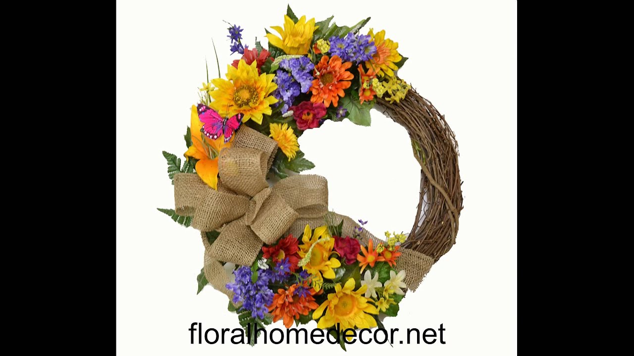 Floral Home Decor - Spring Wreaths 2016