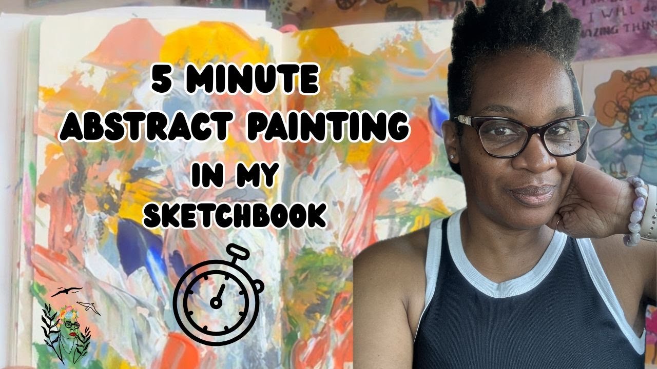5 minute abstracts - sketchbook painting ideas