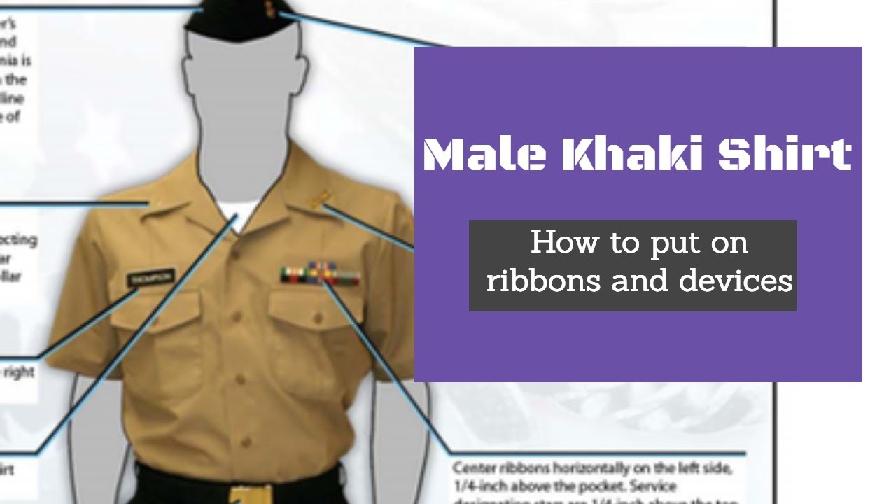 Placing Ribbons/Devices on Male Khaki Uniform