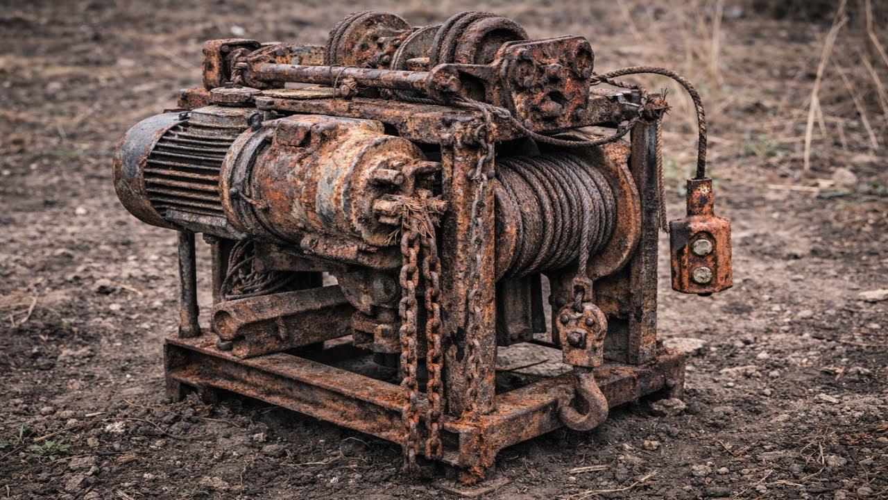Restoring A Severely Rusted Mini Electric Hoist With A Newly Engineered High Performance Frame
