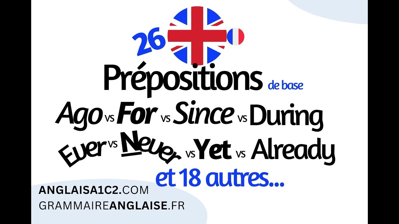 Ago, for, since ou during, of ou off, ever, never ou yet ou already, opposite ou in front of....