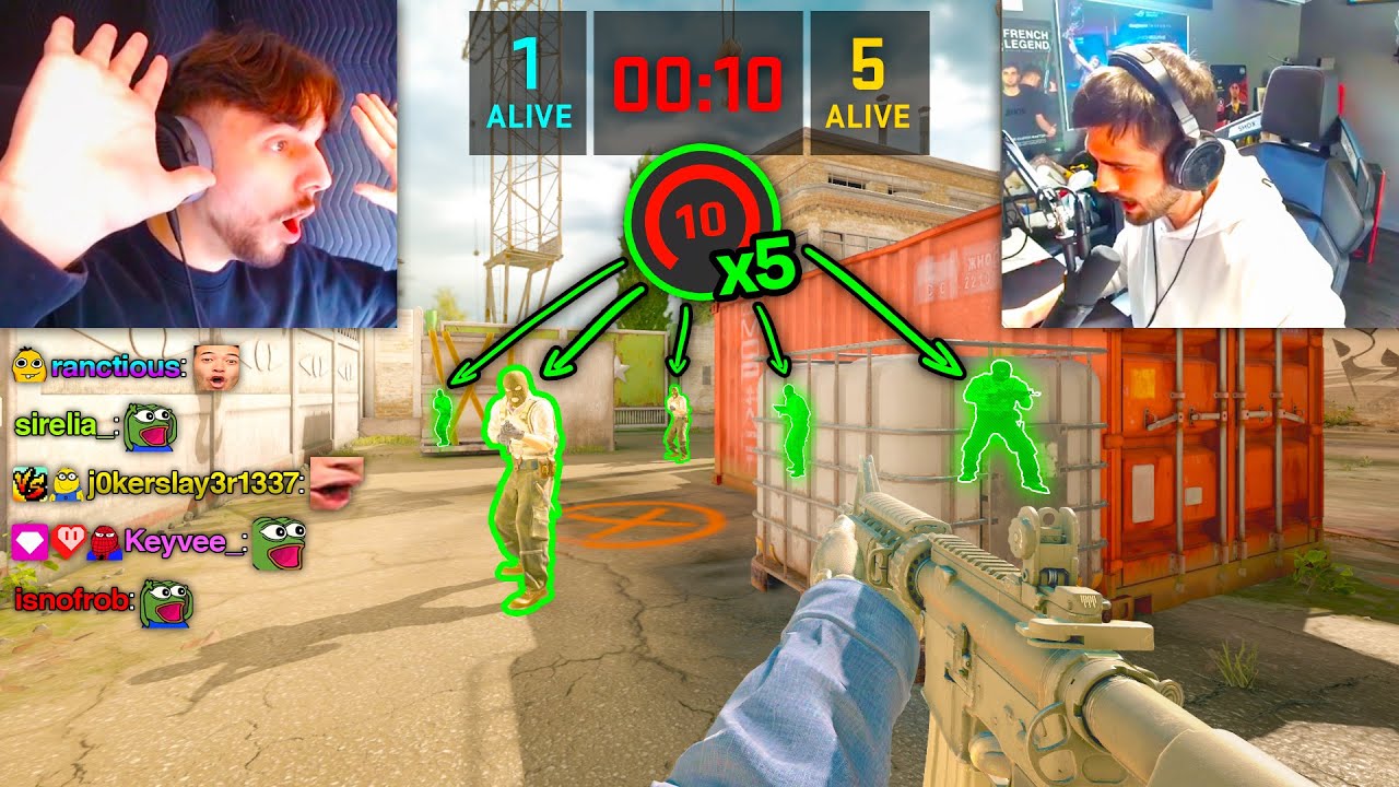 SHOX WITH CHEATS vs. 5 FACEIT LEVEL 10s (1v5)