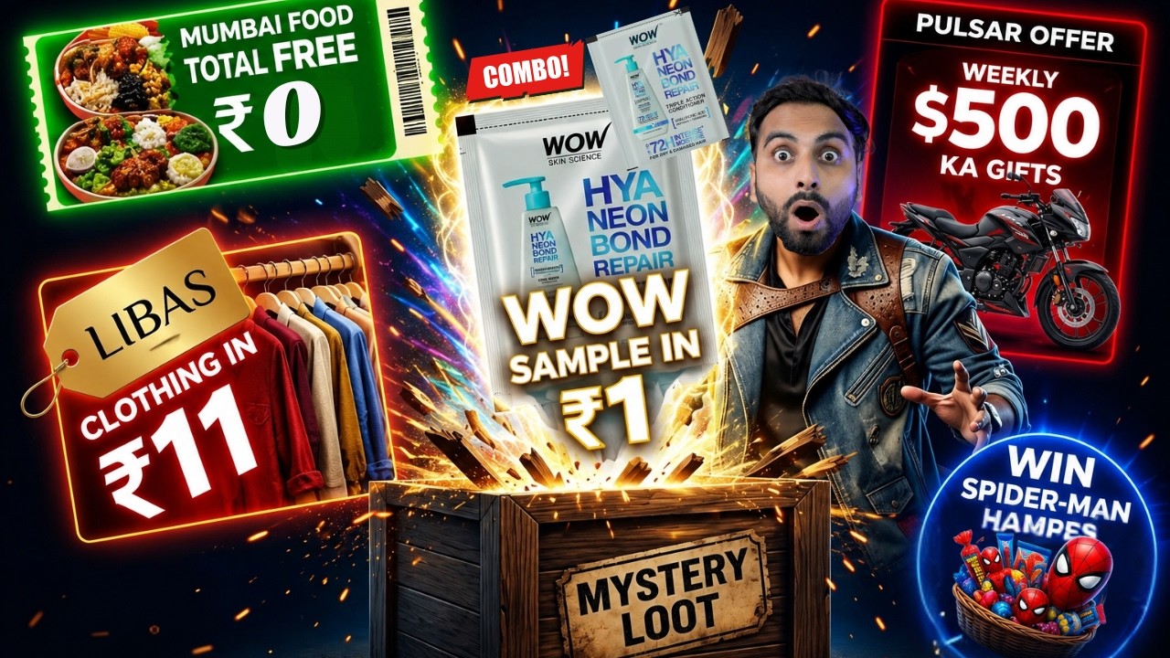Wow Skin Rs.1 Loot | Totally FREE Food In Mumbai | Libas Rs.11 Sale Delhi | Pulsar Win 500$ Weekly