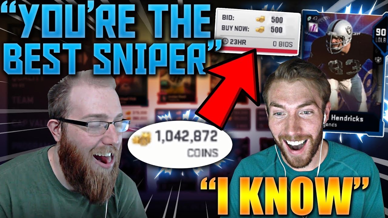 80K SNIPE! - How WE Made Millions of Coins! The Snipe-Off vs Chewbaccalemma -Madden 19 Ultimate Team