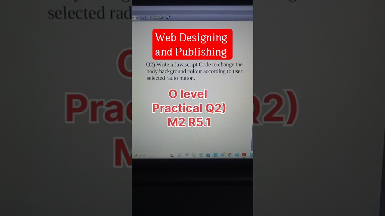 O level Practical Exam 2025 | M2 R5.1 Web designing and Publishing| 