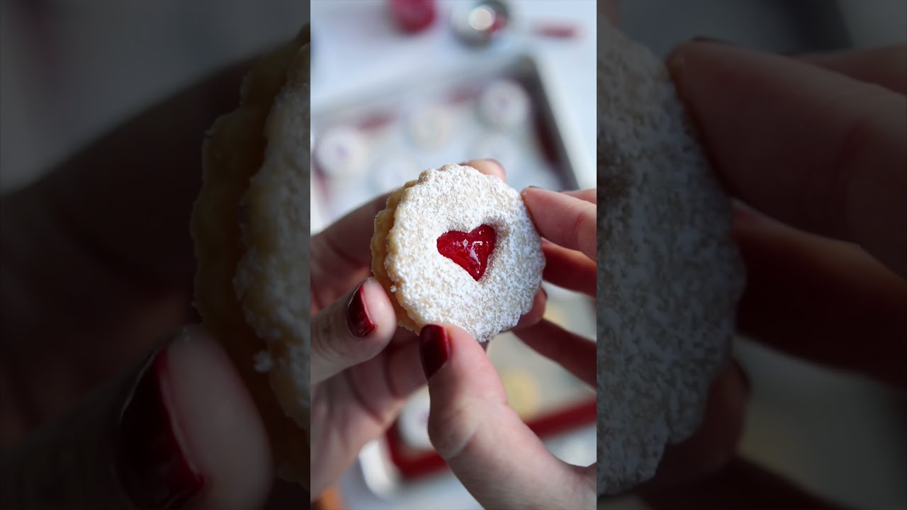 Ciasteczka Linzer z Malinami