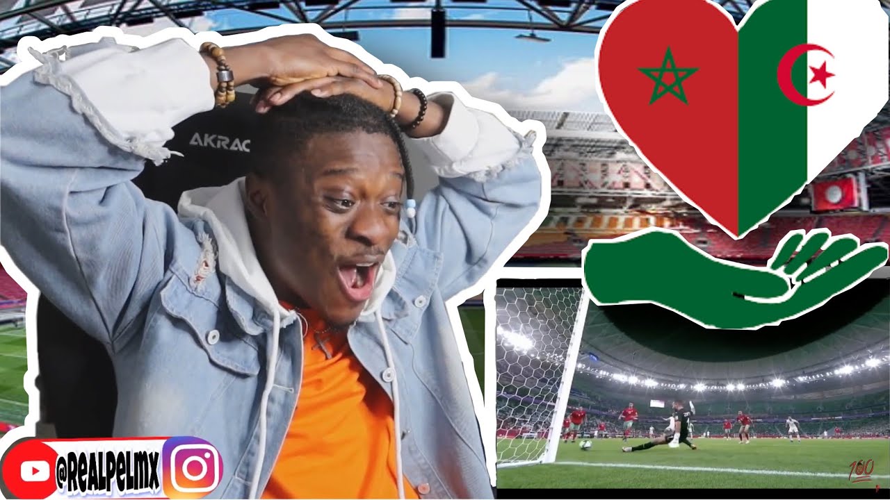 Марокко 🇲🇦 против Алжира 🇩🇿 Футбол ⚽️🔥 Основные моменты (потрясающая игра) РЕАКЦИЯ